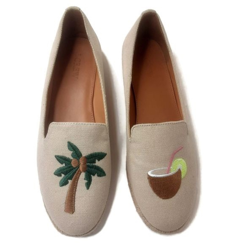 J.crew Embroidered Slipon Espadrilles